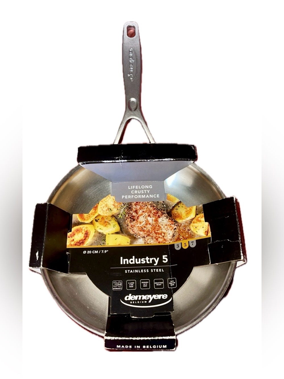 Demeyere Industry 5 Stainless Steel Frying Pan – 20cm / 7.9”
